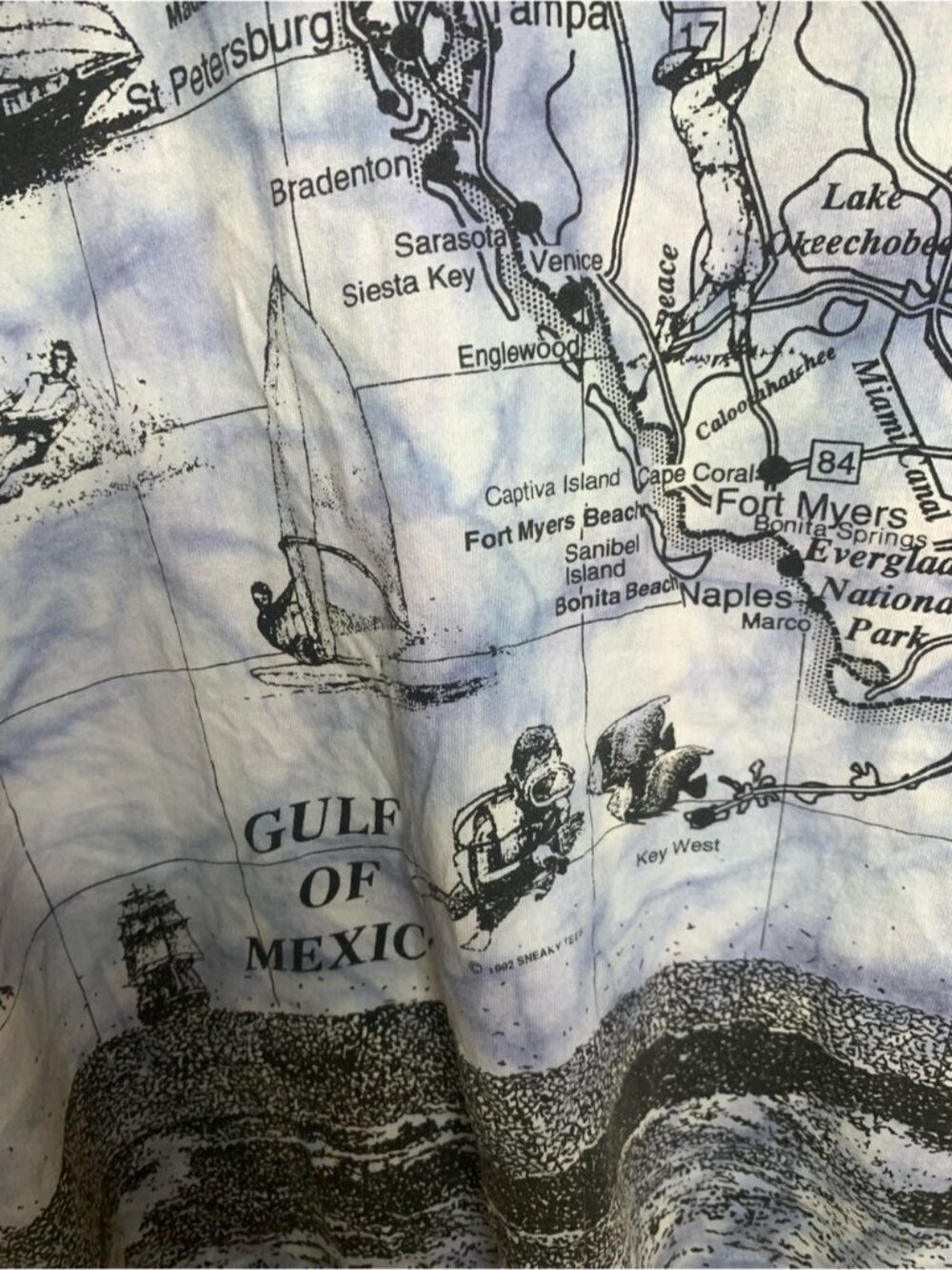 Vintage Florida Map T-Shirt XXL - Picture 6 of 15